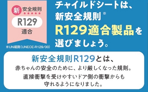 チャイルドシート安全規則別