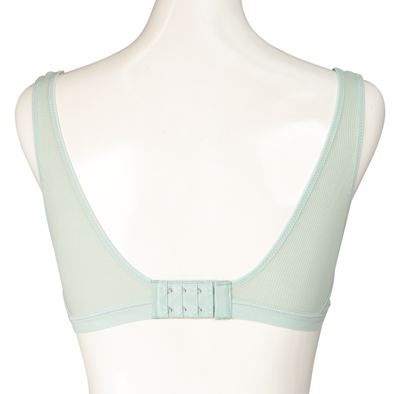 ラクラク授乳ハーフトップ リブ(ホックタイプ) グリーン グリーン M