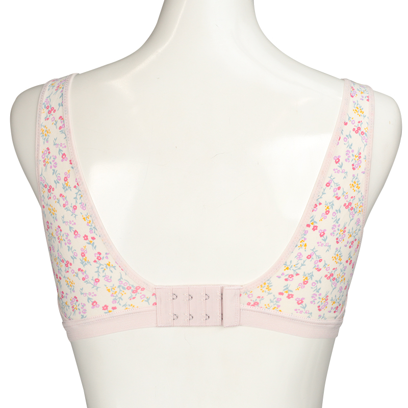 【SALE】ラクラク授乳ハーフトップ花柄(ホックタイプ) ピンク ピンク M