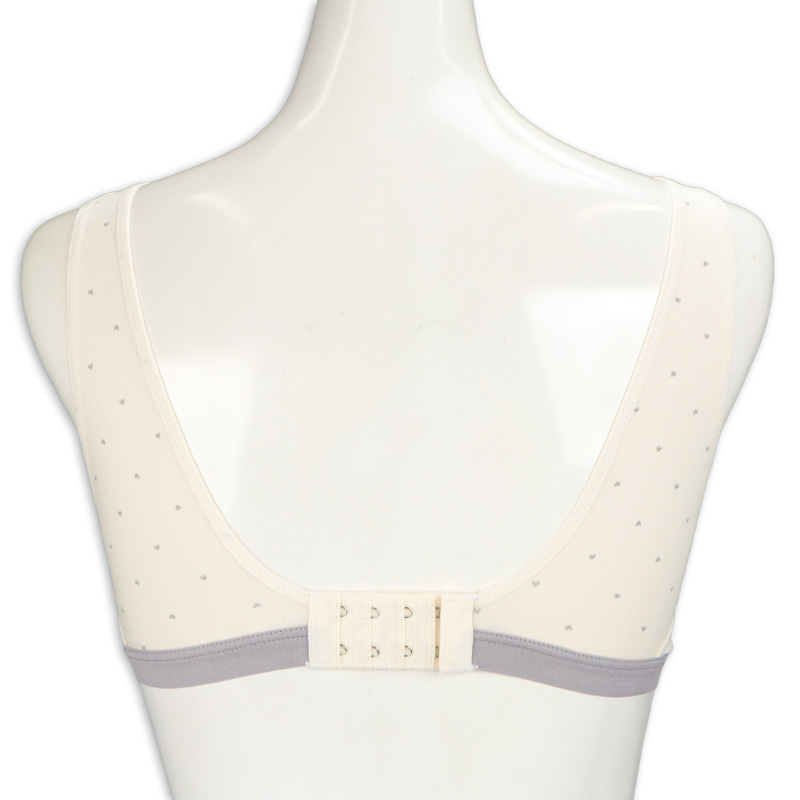 ラクラク授乳ハーフトップ ハート柄(ホックタイプ) グレー グレー M