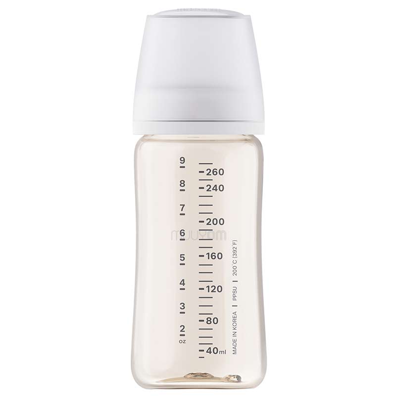 MOYUUM(モユム) プラスチック 哺乳瓶 ホワイト 270ml PPSU製 270ml