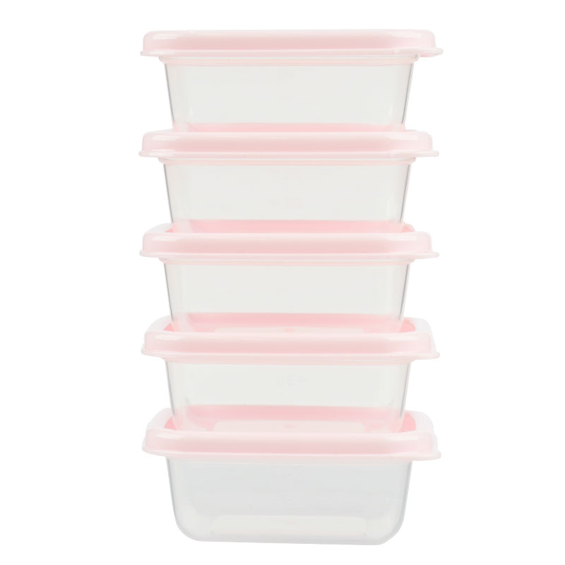 離乳食保存容器 スッキリ収納 角型Sサイズ×5個セット