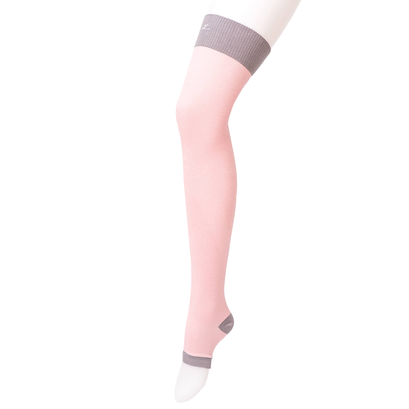 靴下サプリ寝ながらロングうずまいて血行を促すソックス ピンク ピンク 23~25cm