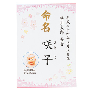 命名紙 レース柄 3枚入 ピンク
