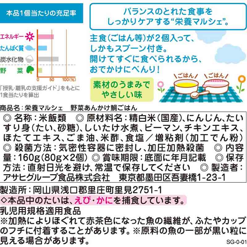 栄養マルシェ 野菜のあんかけ鯛ごはん 離乳食