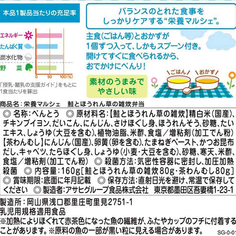 栄養マルシェ 鮭とほうれん草の雑炊弁当 離乳食