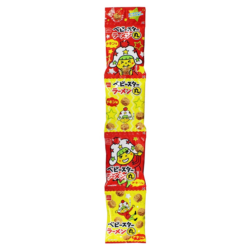 吊り下げ菓子 ベビースターラーメン丸 チキン味 4連