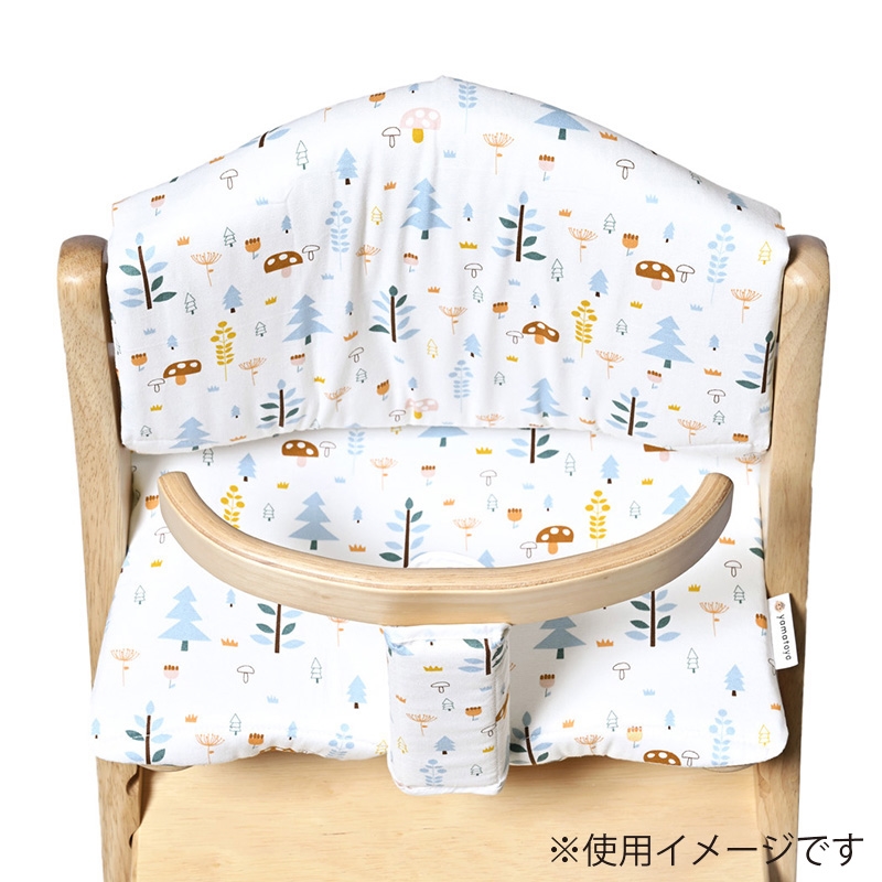 すくすくスリム‐Jチェアクッション フォレストホワイト ホワイト