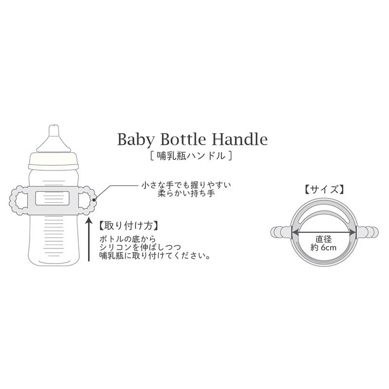 アンジェレッテ ベビーボトルハンドル グリーン グリーン