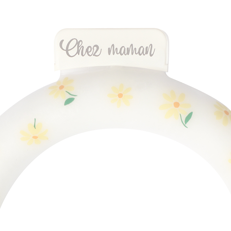 【SALE】クールネックリング 花 オフホワイト S