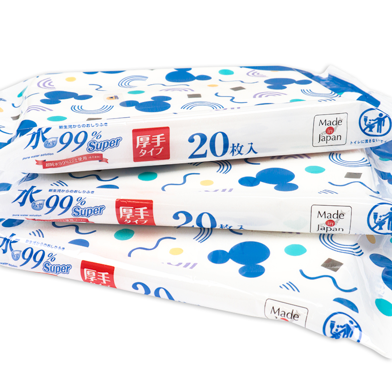 水99% Super おしりふき 厚手 外出用 20枚 厚手