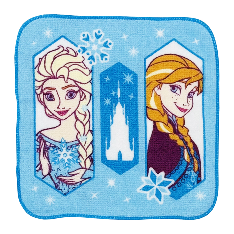 プチタオル5P26 アラウンド アナ雪 16x16cm