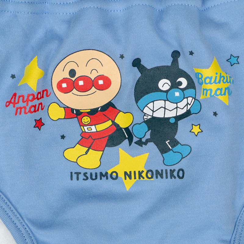 4層トレーニングパンツ2枚組 アンパンマン サックス サックス 90cm