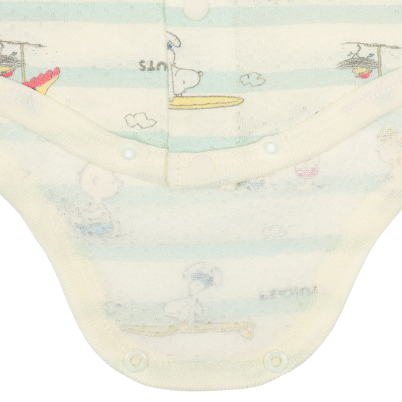 半袖ロンパース 総柄 スヌーピー サックス サックス 60cm