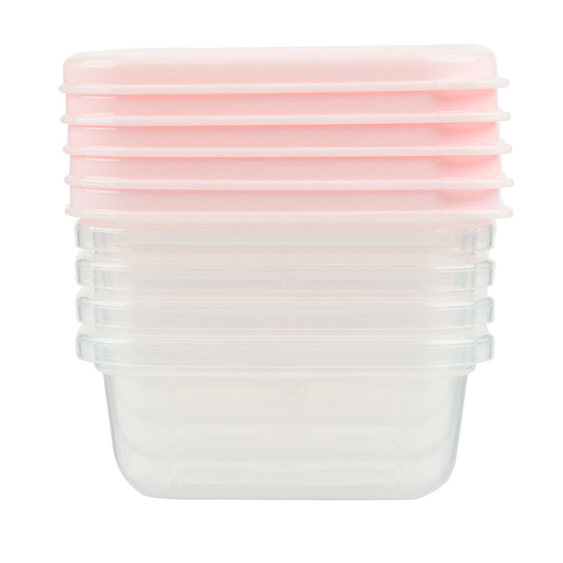 離乳食保存容器 スッキリ収納 角型Sサイズ×5個セット