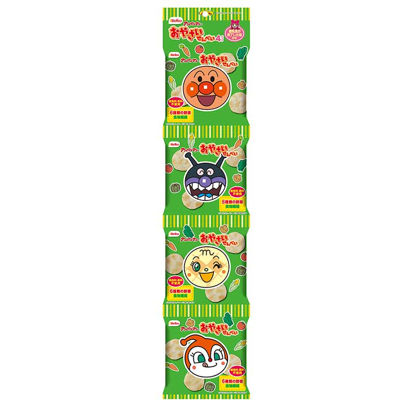 吊り下げ菓子 アンパンマン おやさいせんべい 4連