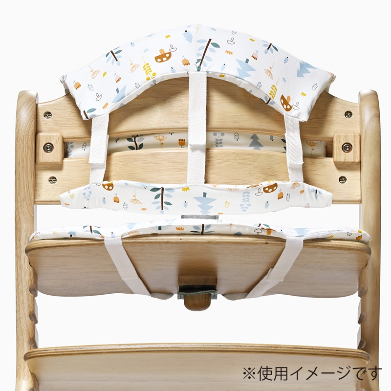 すくすくGLチェアクッション ぐるぐるグリーン グリーン