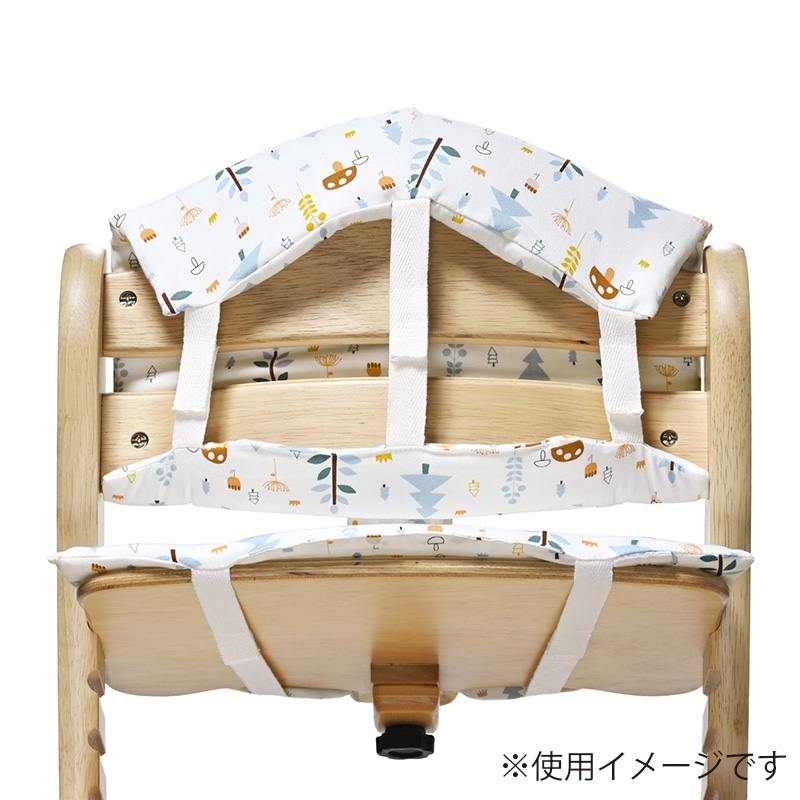 すくすくスリム‐Jチェアクッション ぐるぐるグリーン グリーン