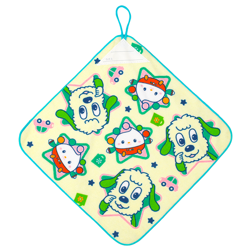 【SALE】ループ付きタオル 3枚組 25 いないいないばあ ラッキータイム 27×27cm