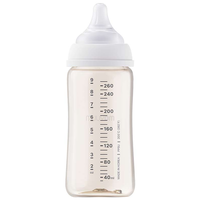 MOYUUM(モユム) プラスチック 哺乳瓶 ホワイト 270ml PPSU製 270ml