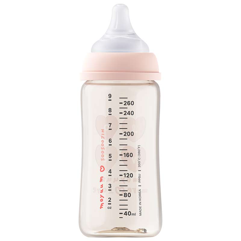 MOYUUM(モユム) プラスチック哺乳瓶 モアラブピンク 270ml 270ml