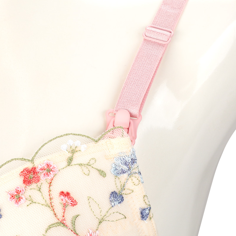 シルエットキレイノンワイヤーブラ 花柄 アイボリー アイボリー M