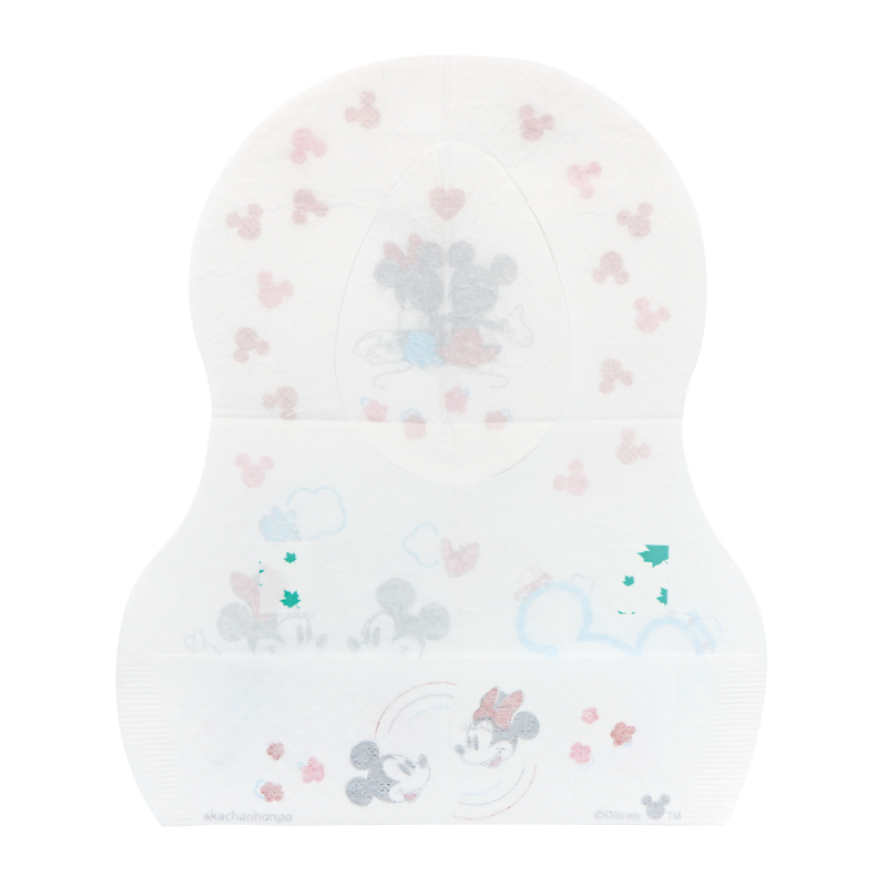 カトラリー置き付き フワフワやさしい 3層式 ミニエプロン ミッキー&ミニー 10枚入