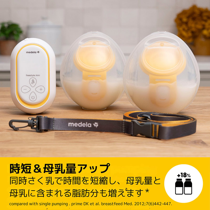 メデラ フリースタイル ミニ・ハンズフリー 電動さく乳器 両胸