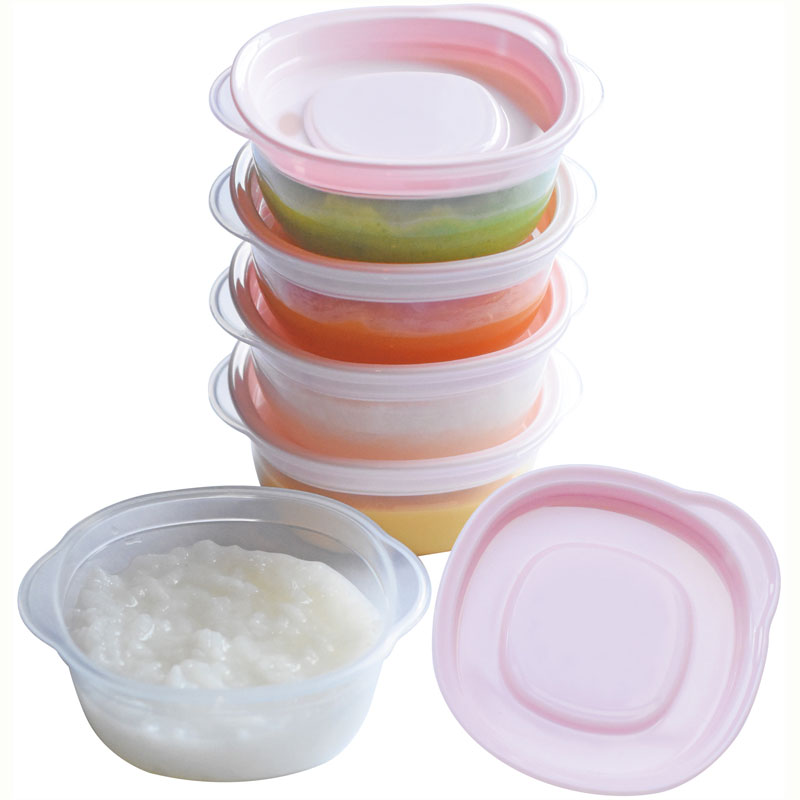 離乳食保存容器 洗いやすい丸型 Sサイズ 5個入
