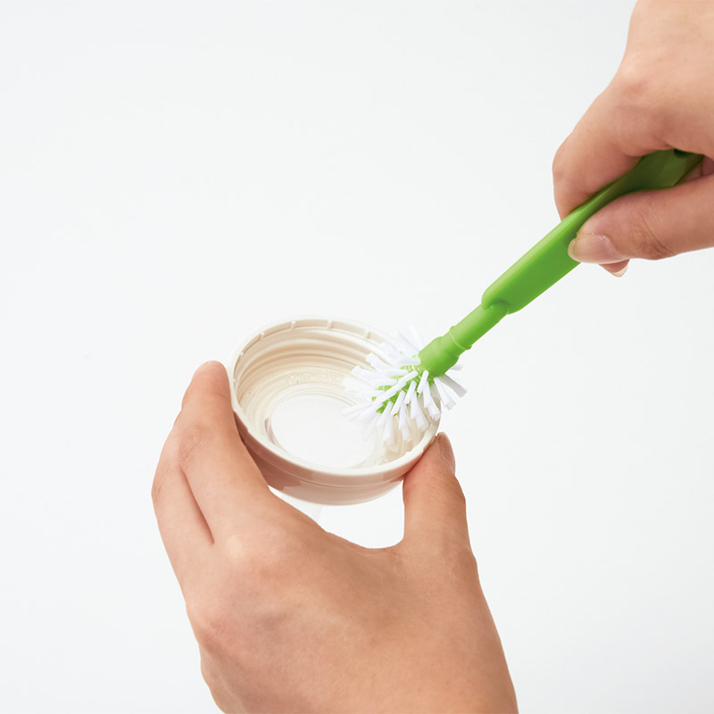 哺乳びんまるごと洗える ブラシ3点セット グリーン