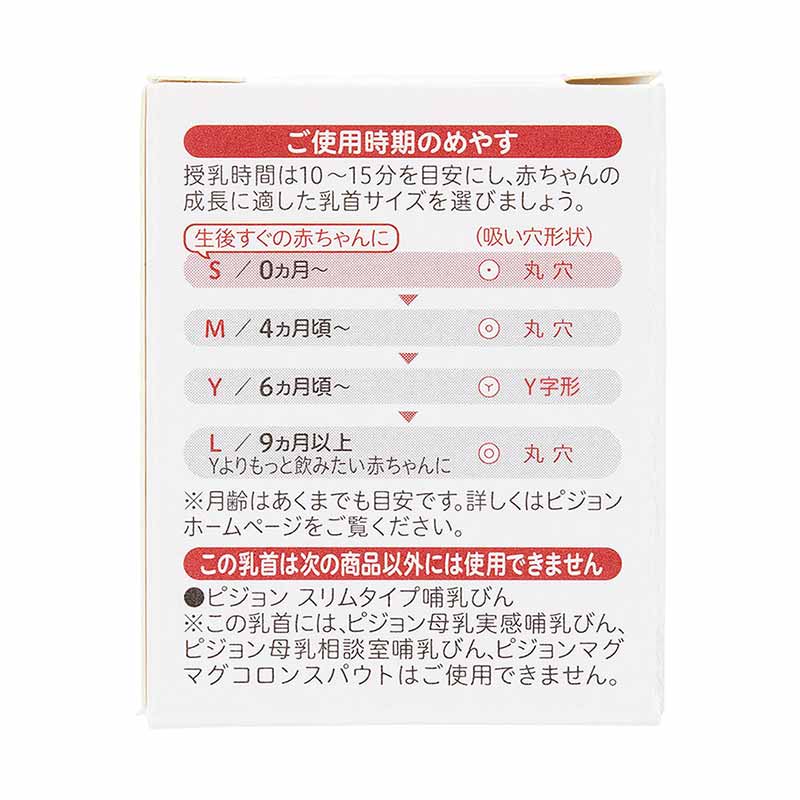 スリムタイプ 乳首 (シリコーンゴム製) 6ヵ月~ Y 1個入 スリーカット 6ヵ月~