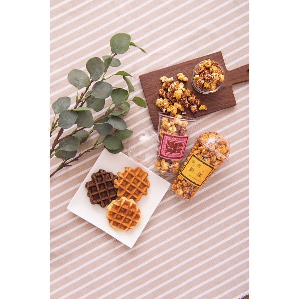 ポップコーン&ベルギーワッフル(お名入れ) POW-30(内祝いギフト)