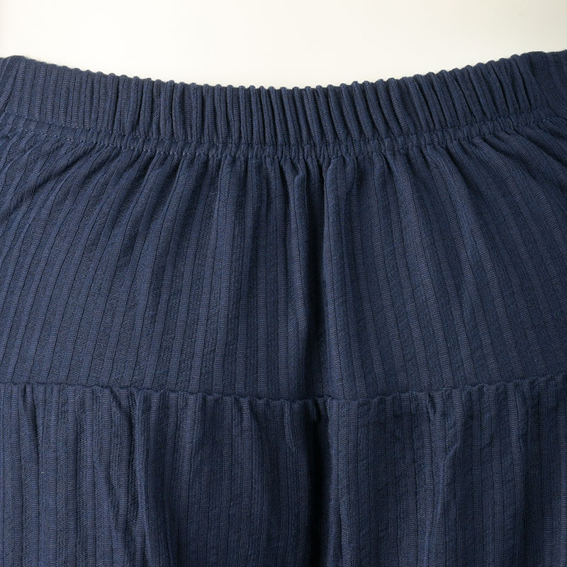 ルームフレアパンツ 8分丈 ネイビー ネイビー M