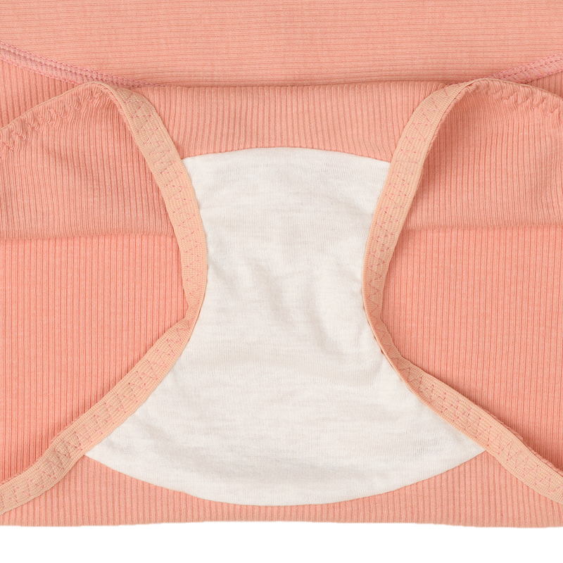 ショーツ 産後も使える仕様リブ ピンク ピンク M~L
