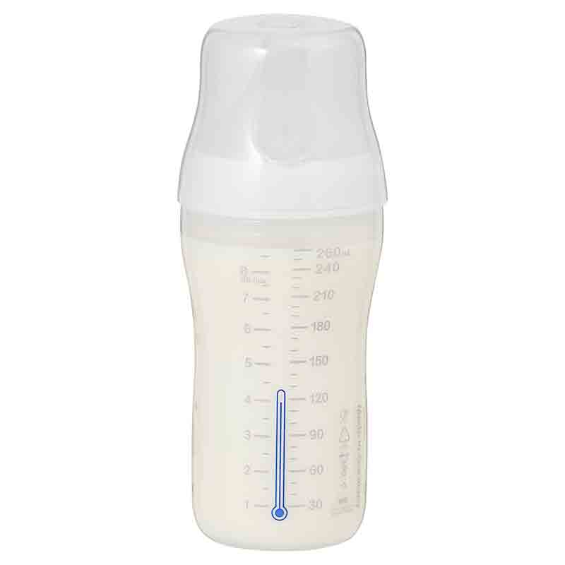 パーフェクトマッチ ほ乳びん プラスチック製 260ml レインボー 適温目盛り付き 260ml