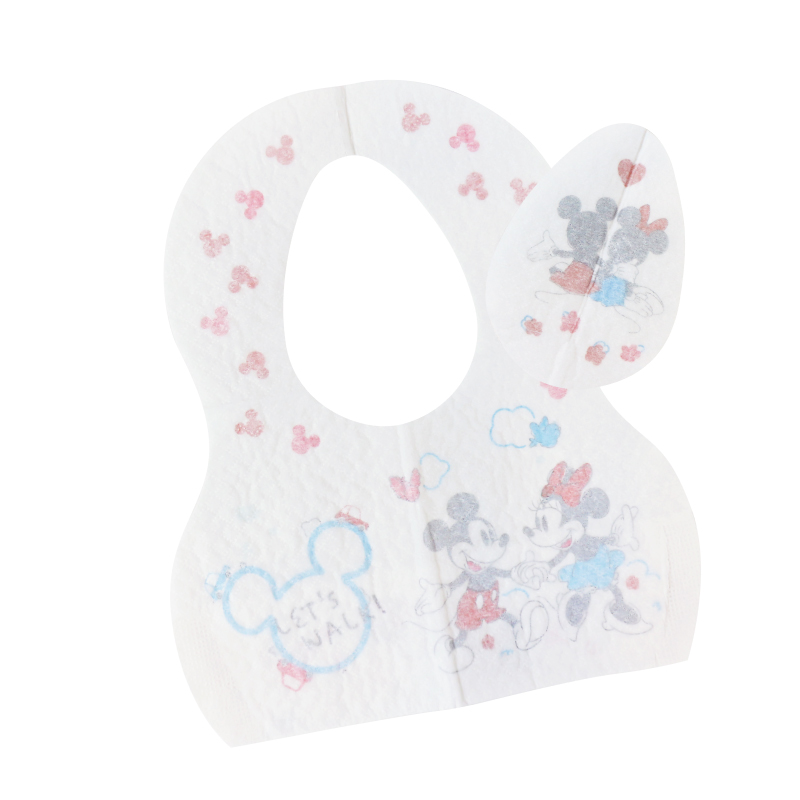 カトラリー置き付き フワフワやさしい 3層式 ミニエプロン ミッキー&ミニー 10枚入
