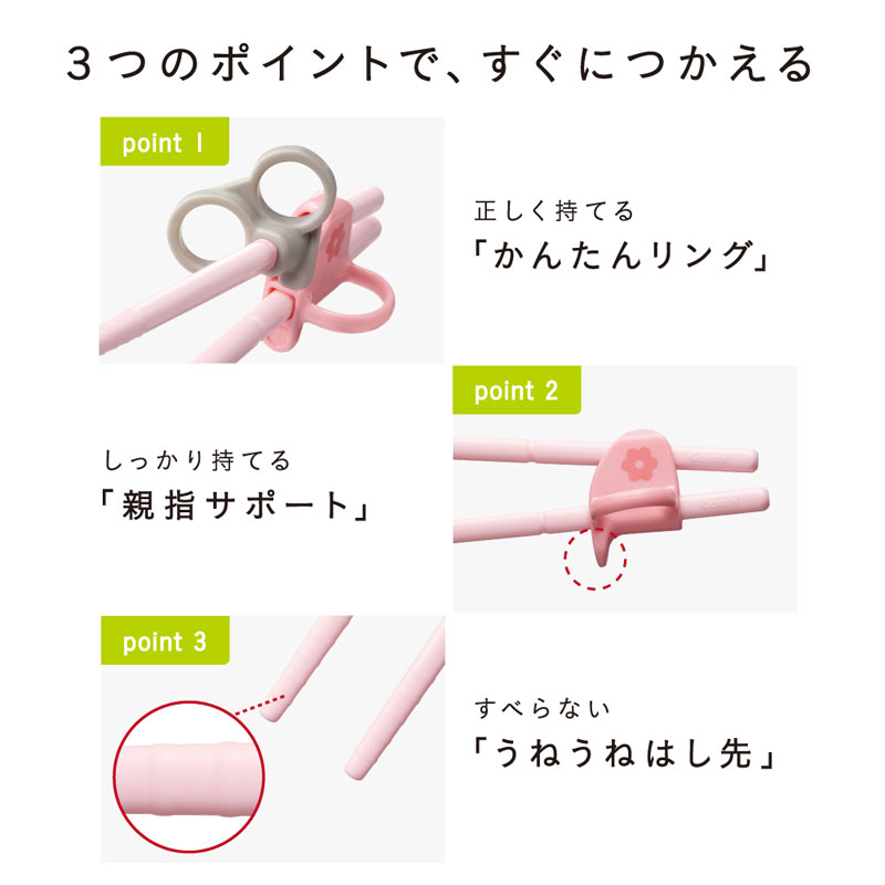 はじめておはし 右手用 りす ピンク ピンク