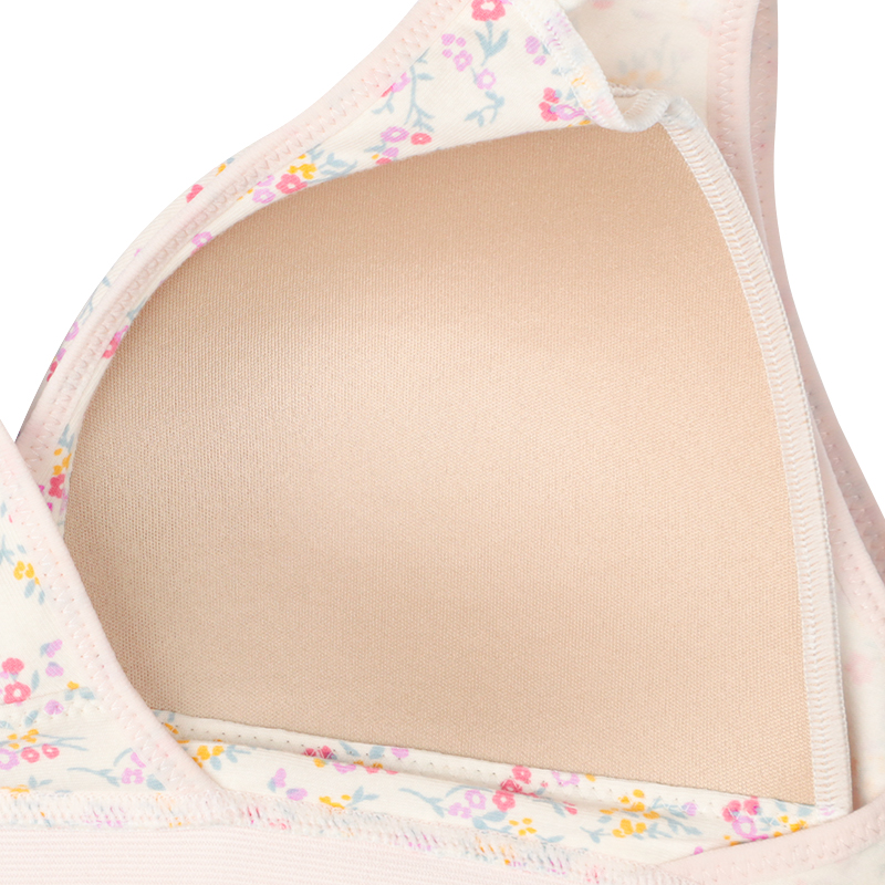 【SALE】ラクラク授乳ハーフトップ花柄(ホックタイプ) ピンク ピンク M