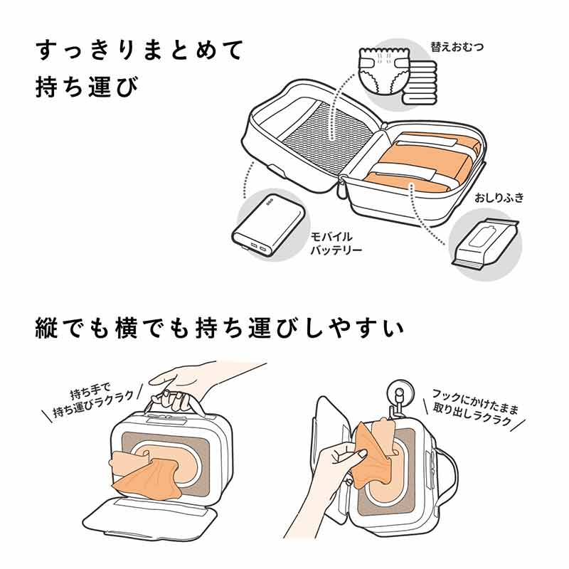 クイックウォーマー ポシェット ベージュ