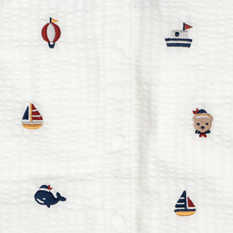 【SALE】半袖プレオール 布帛 ネイビー ネイビー 80cm