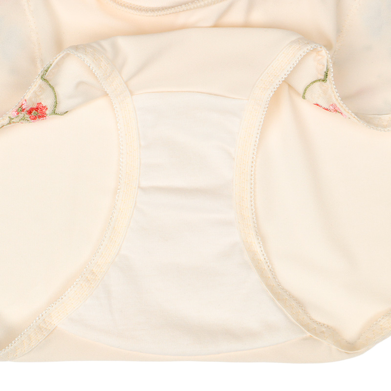 ショーツ産後も使える仕様 シルエットキレイ花柄 アイボリー アイボリー M~L