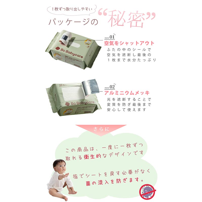 超厚手 おしりふき・手口ふき 20枚×4パック 厚手