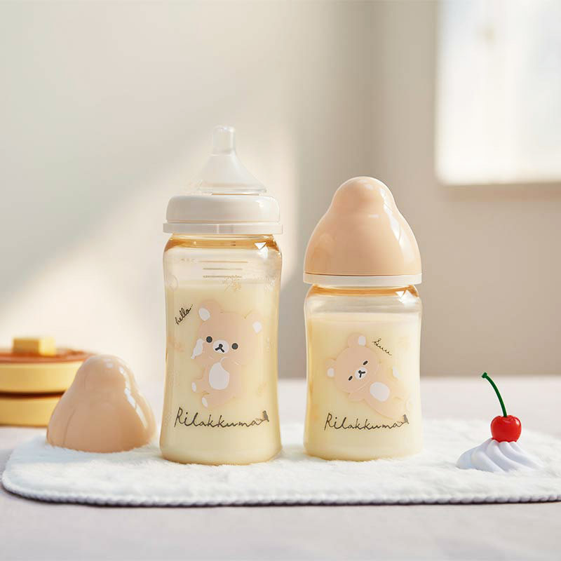 マルチフィット 広口タイプ プラスチック製 ほ乳びん 240ml リラックマ