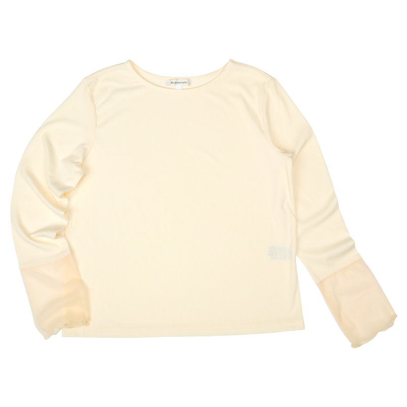 長袖トップス付きカシュクールキャミ ベージュ ベージュ M