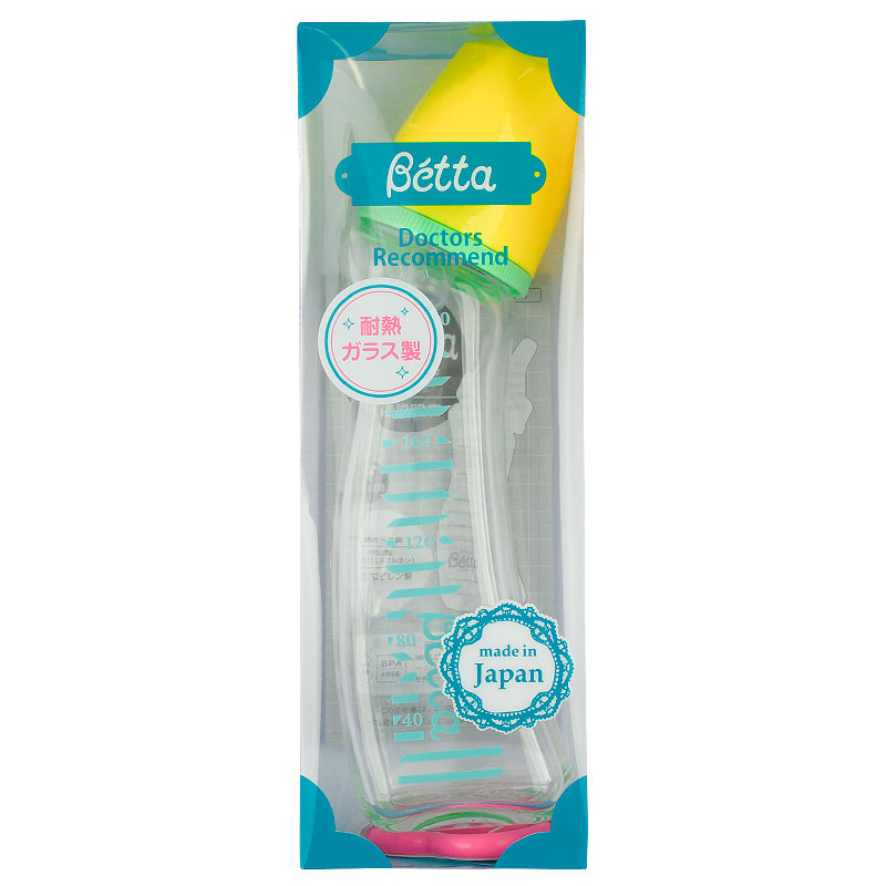 ドクターベッタ ほ乳びん ジュエル ガラス製 ブルー 200ml 200ml