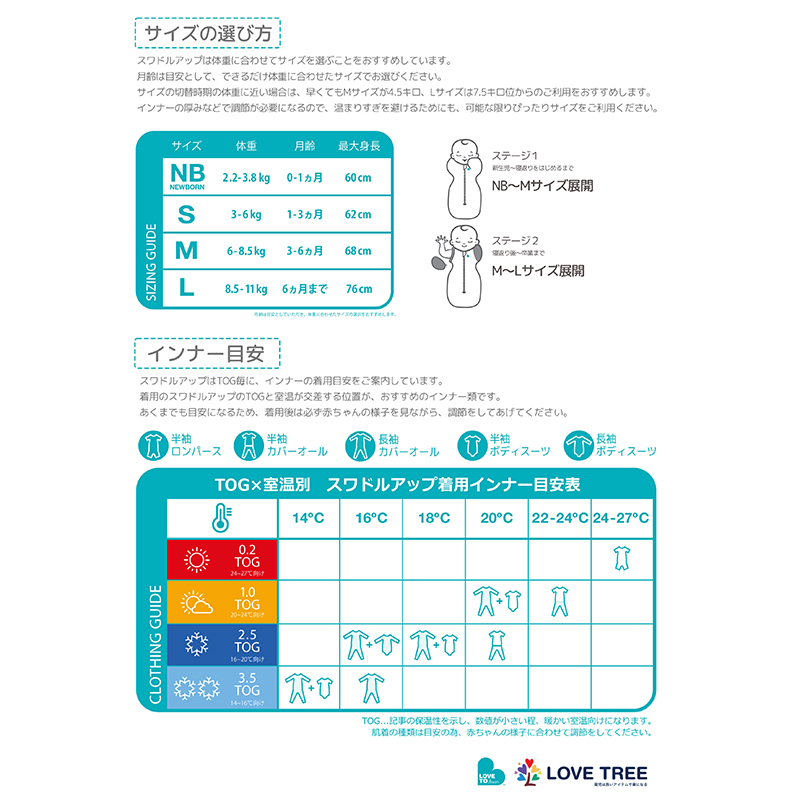 スワドルアップ ステージ1 オリジナル グレー グレー S