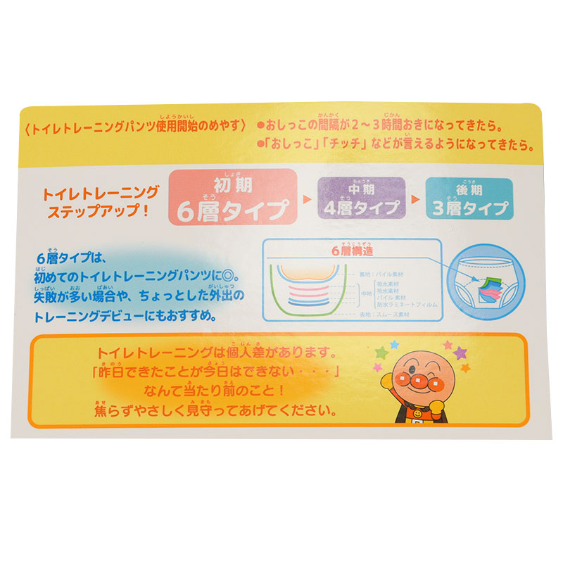 6層 トレーニングパンツ 2枚組 アンパンマン サックス 80cm
