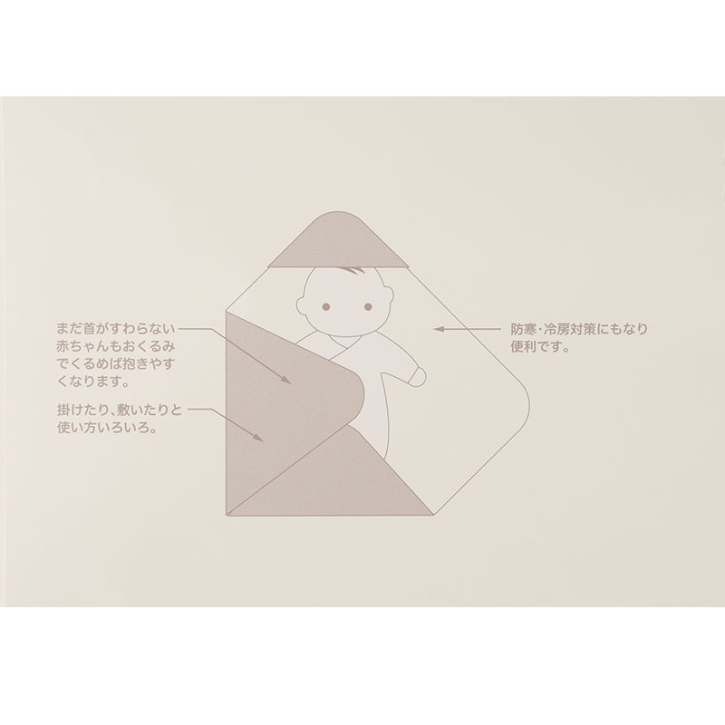 おくるみ はりねずみ オフホワイト オフホワイト 80×80cm