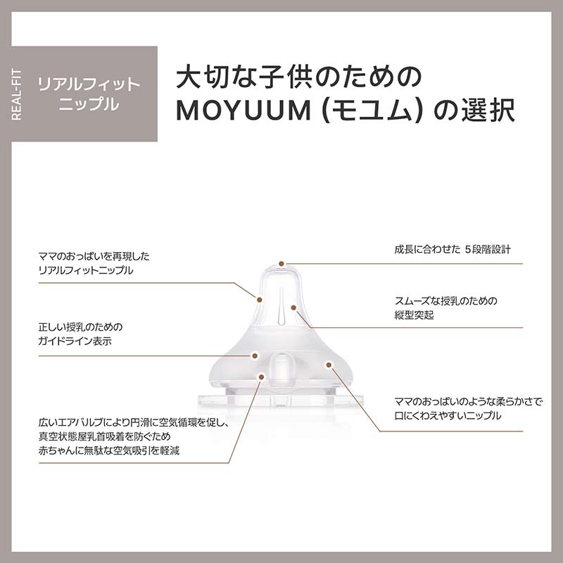 MOYUUM(モユム) プラスチック 哺乳瓶 ホワイト 270ml PPSU製 270ml