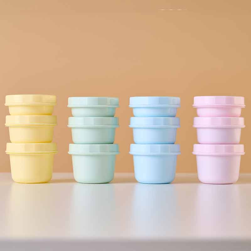 ぎゅっとしまって 汚れスルン 離乳食保存容器 3個セット ブルー ブルー